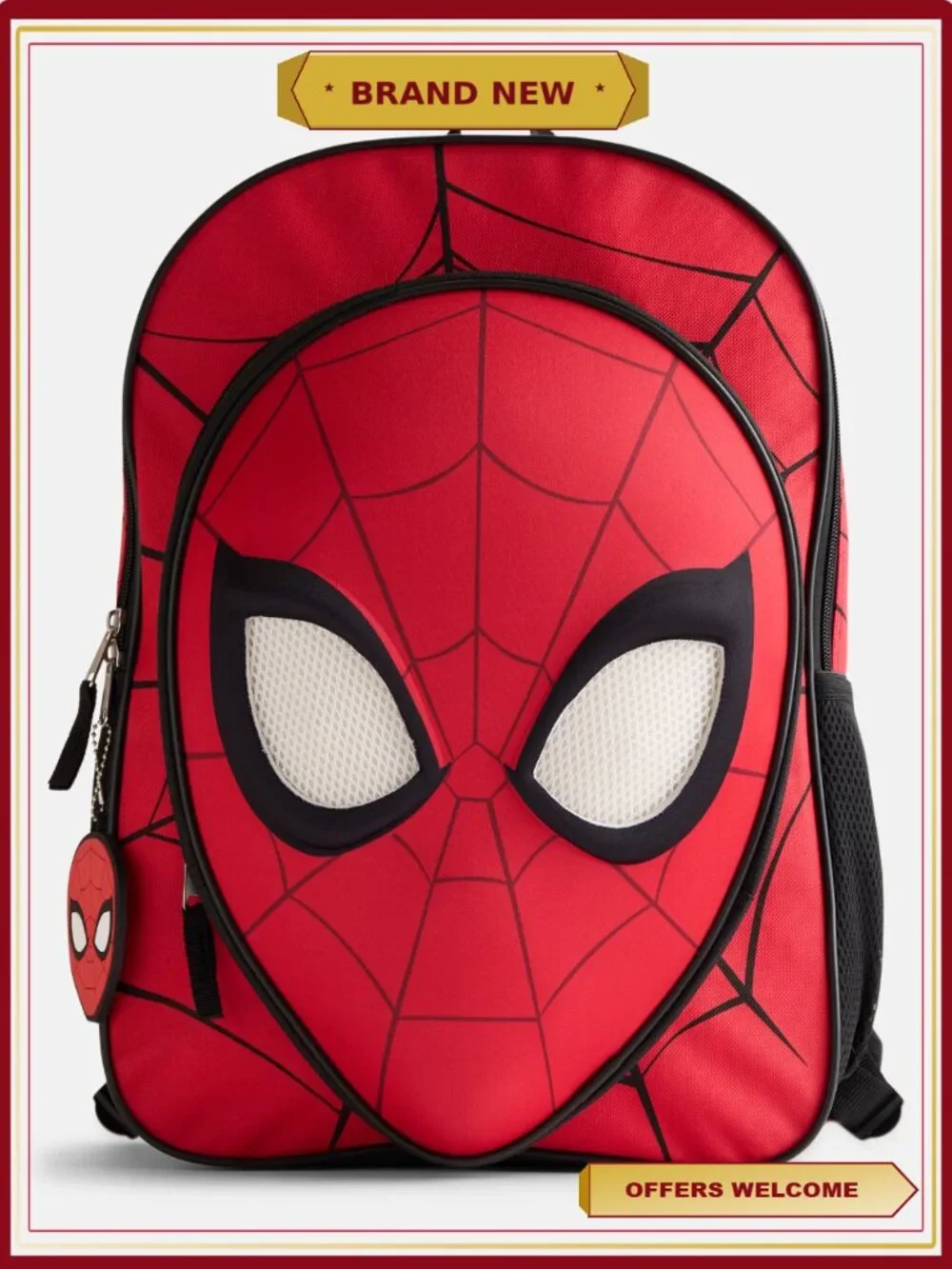 Marvel Spider-Man Boys Light Up Backpack with Motion-Activated Front Pocket